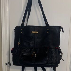 Lily Jade Leather Diaper Bag